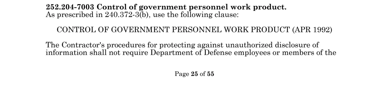 Source page for 252.204-7003