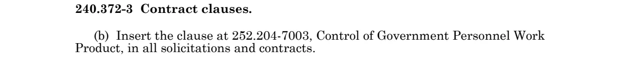 Prescription for 252.204-7003