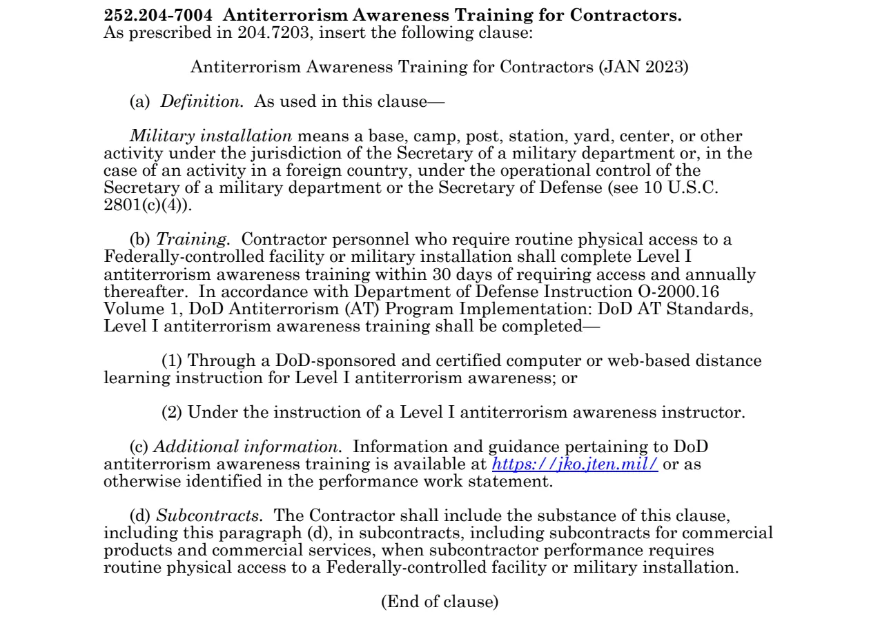 Source page for 252.204-7004