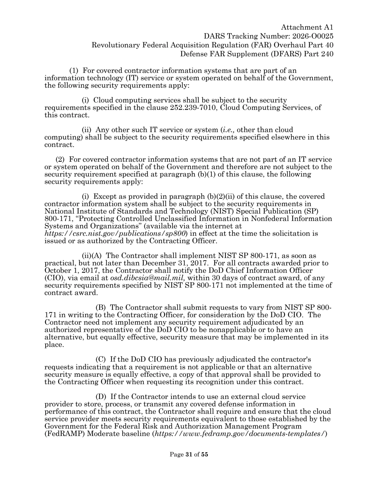 Source page for 252.204-7012
