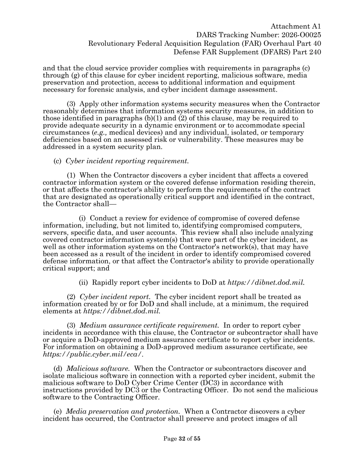 Source page for 252.204-7012