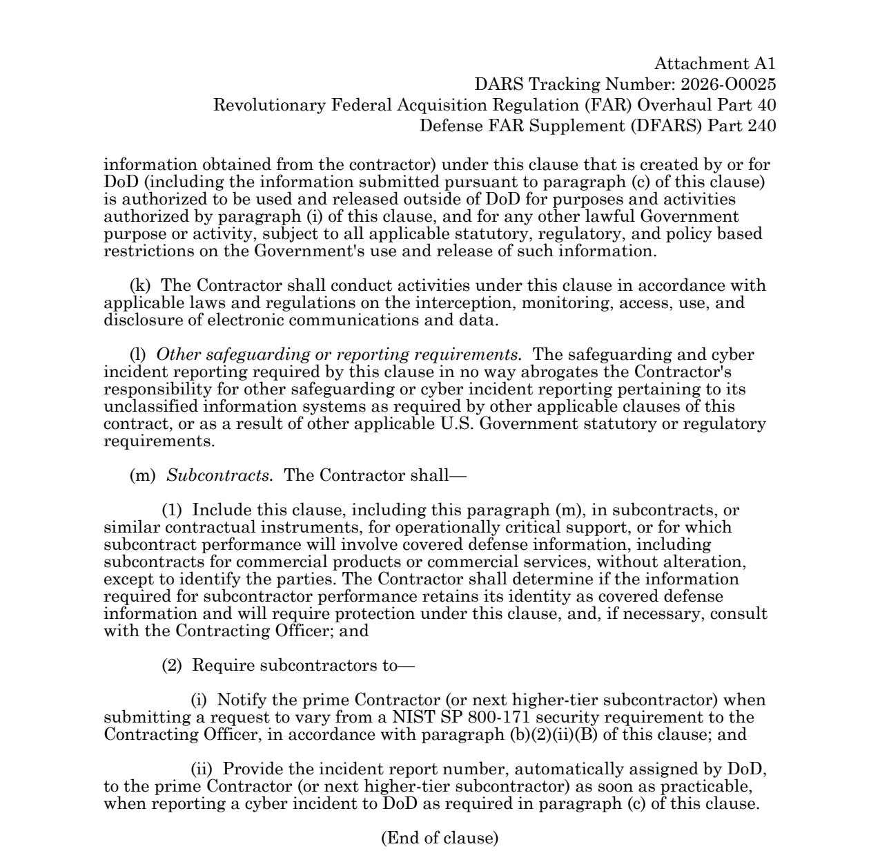 Source page for 252.204-7012