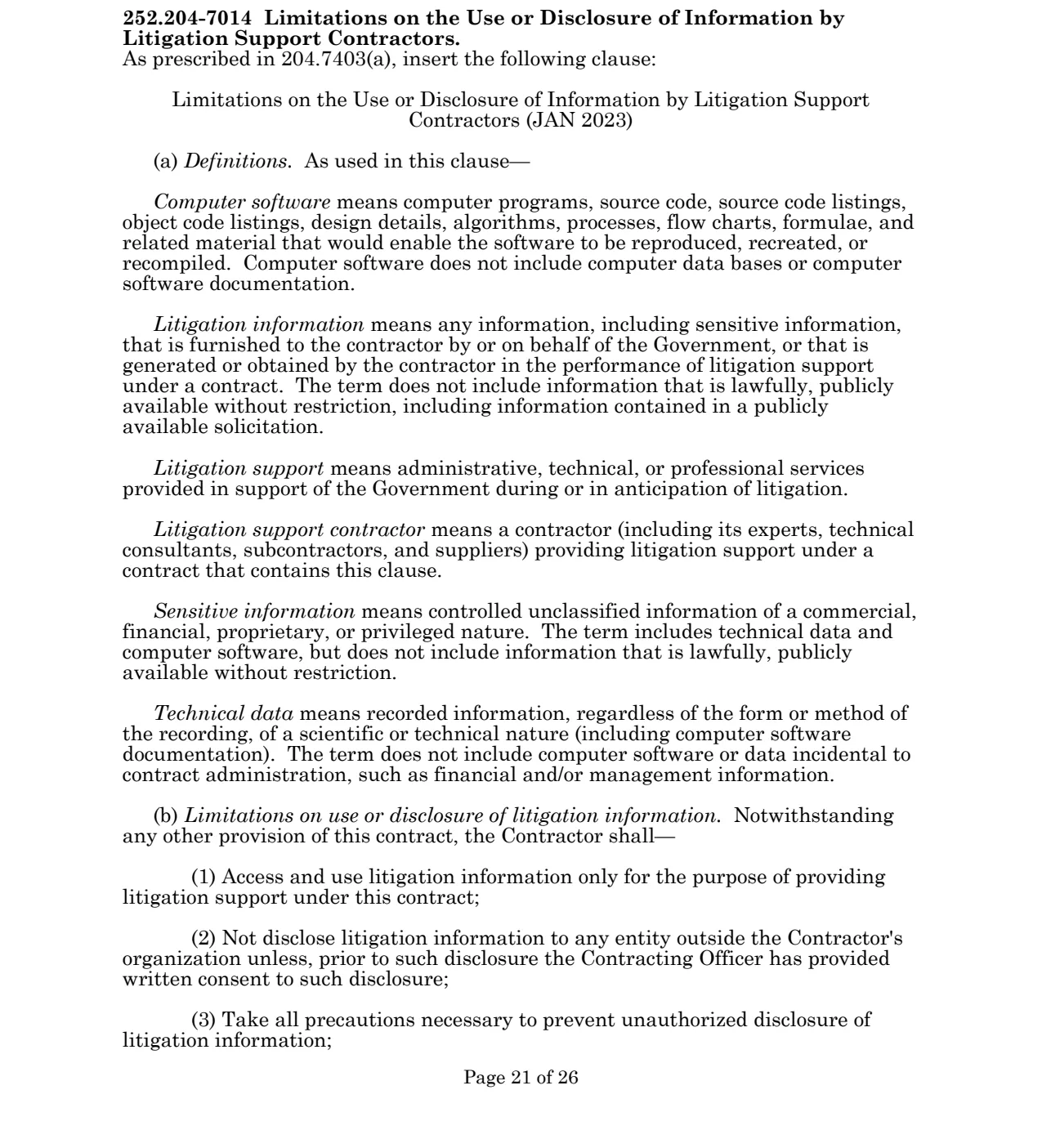 Source page for 252.204-7014