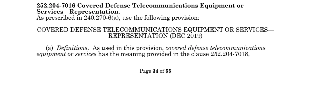 Source page for 252.204-7016