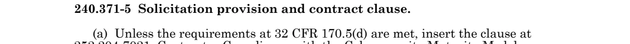Prescription for 252.204-7021