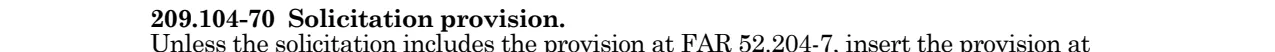Prescription for 252.209-7002