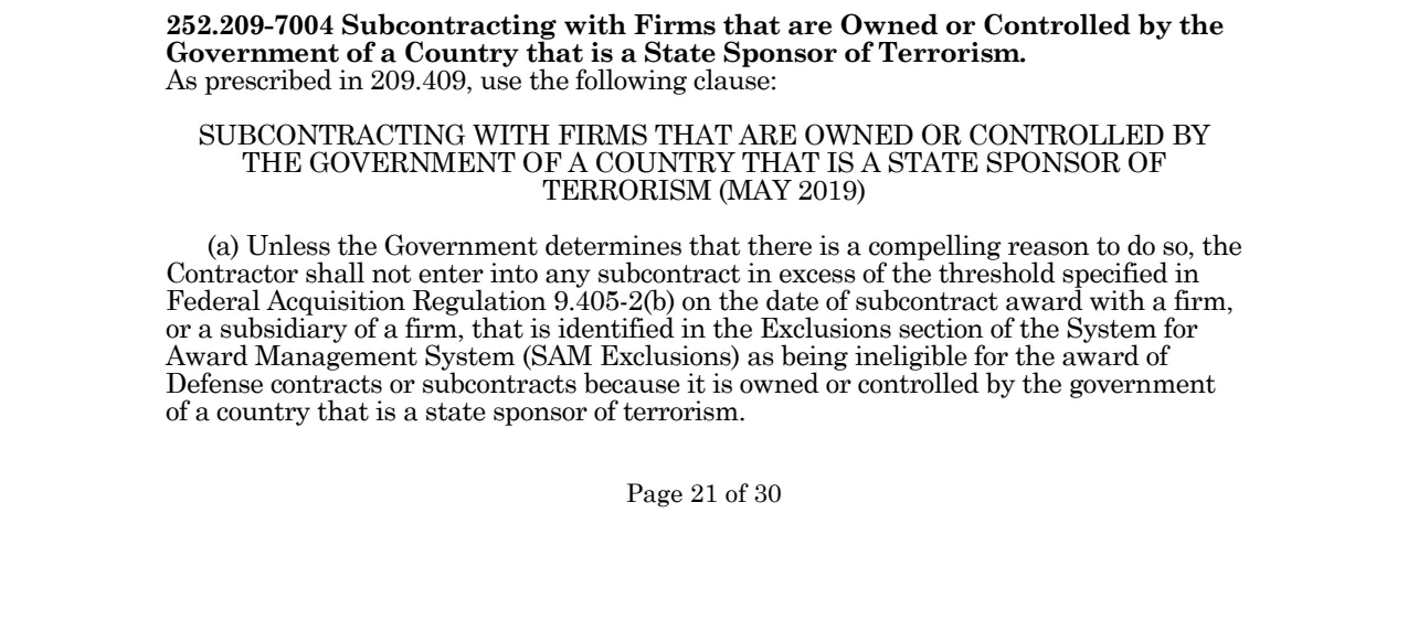 Source page for 252.209-7004