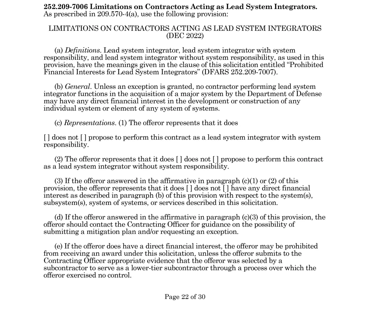 Source page for 252.209-7006