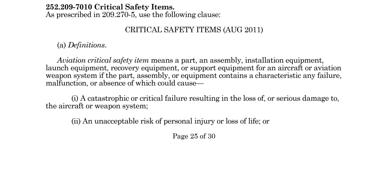 Source page for 252.209-7010