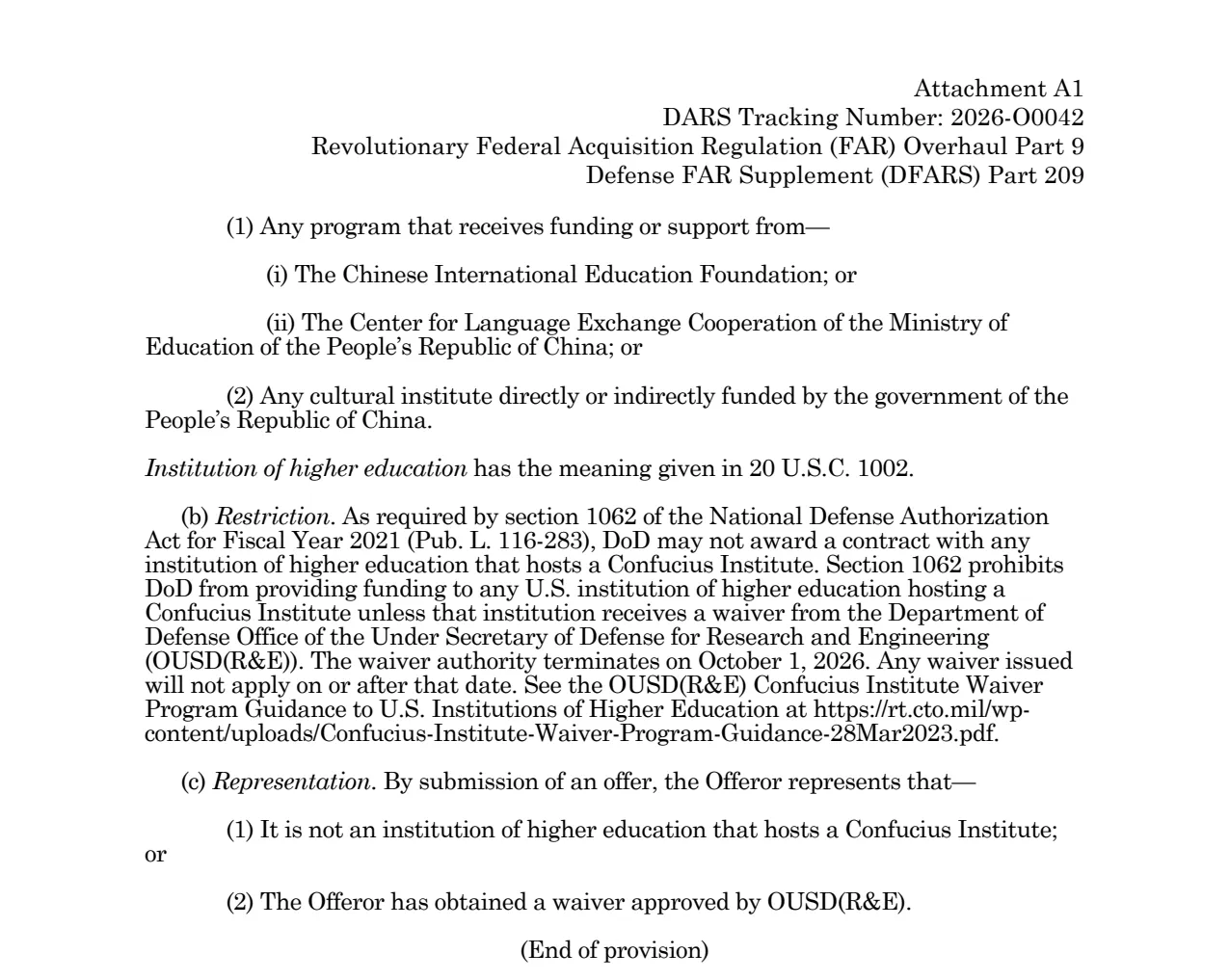 Source page for 252.209-7011