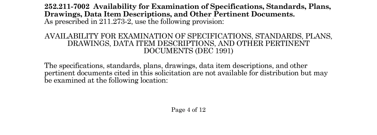 Source page for 252.211-7002