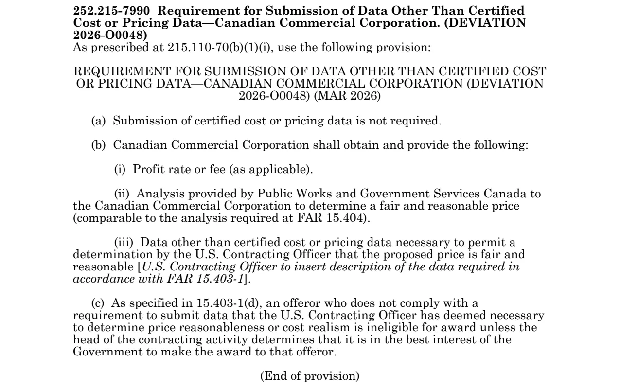 Source page for 252.215-7990