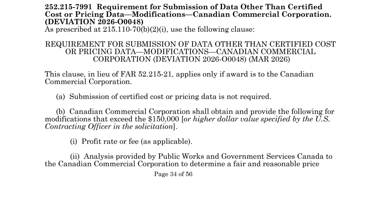 Source page for 252.215-7991