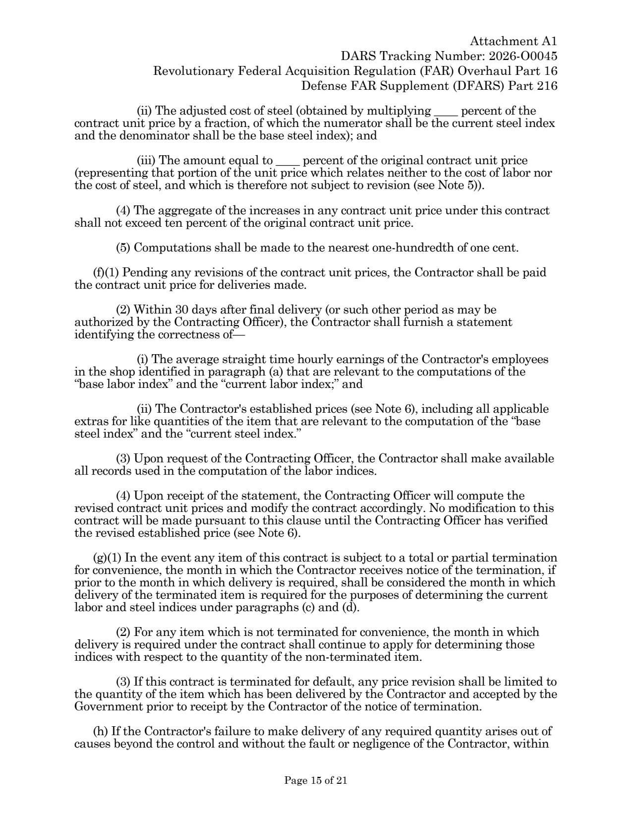 Source page for 252.216-7001