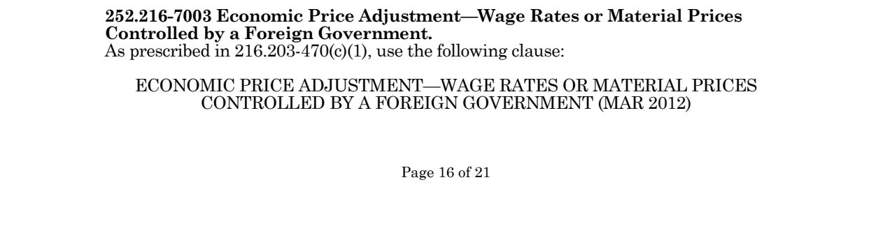 Source page for 252.216-7003