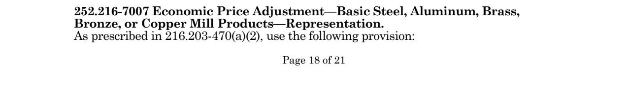 Source page for 252.216-7007