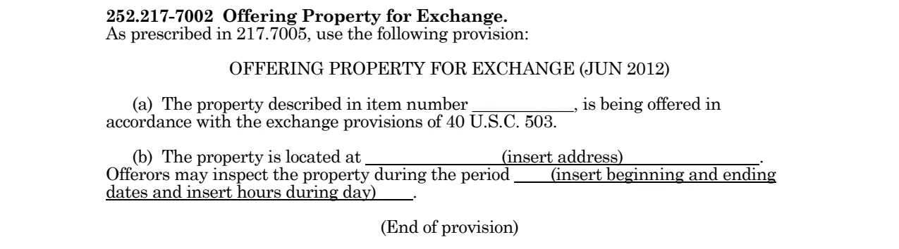 Source page for 252.217-7002