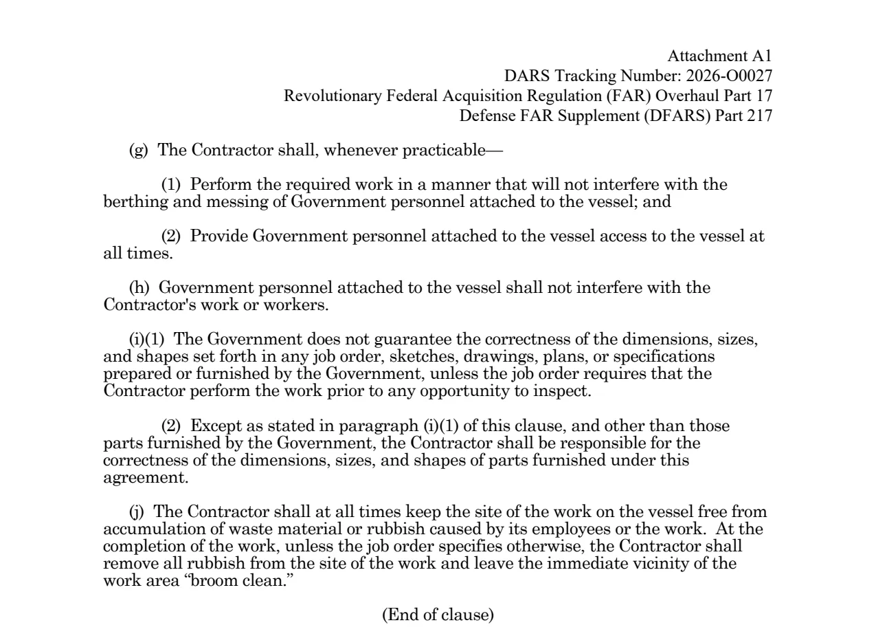 Source page for 252.217-7005