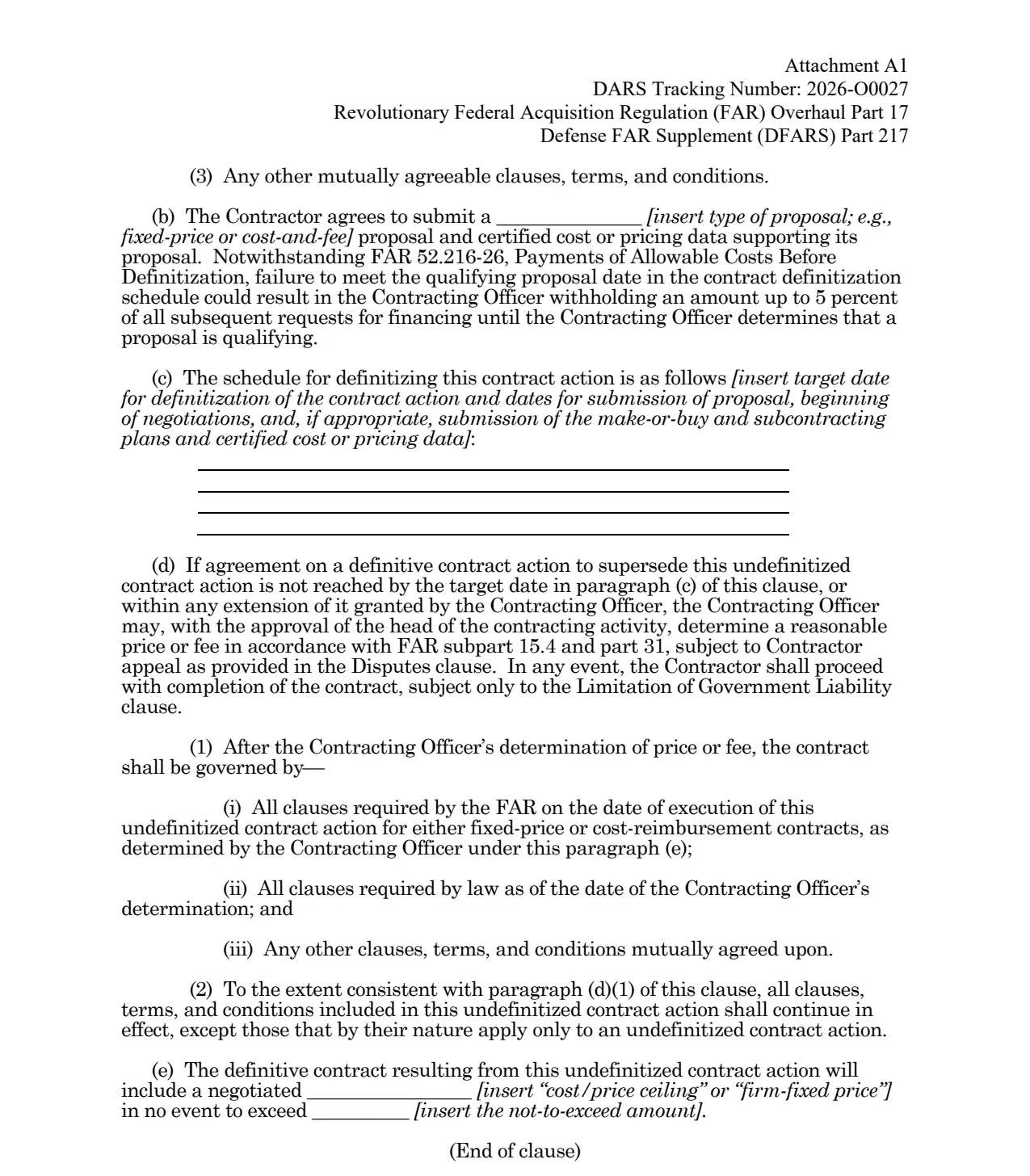 Source page for 252.217-7027