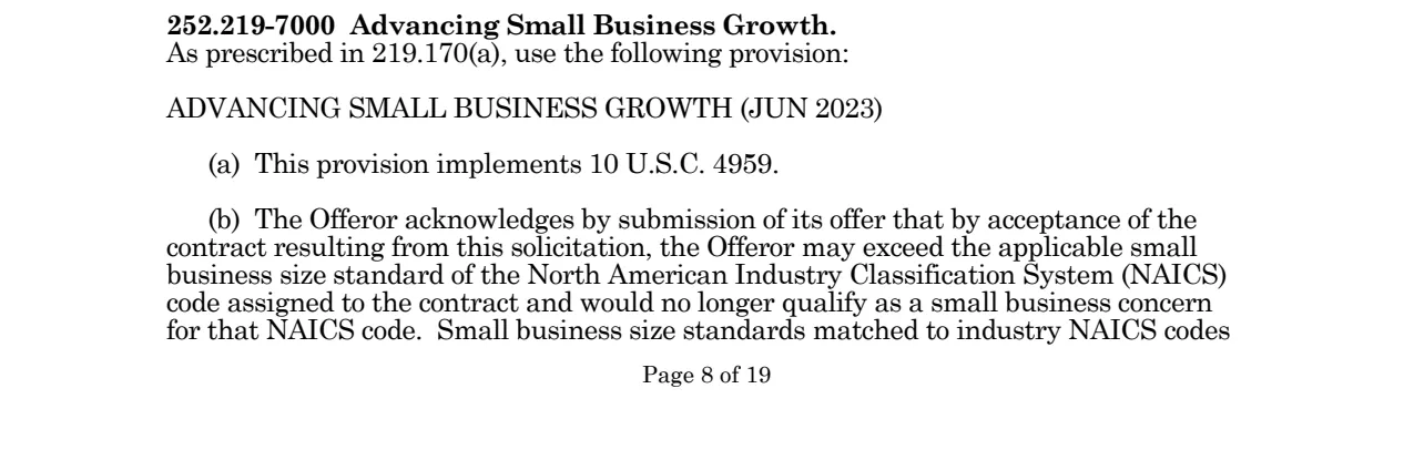 Source page for 252.219-7000