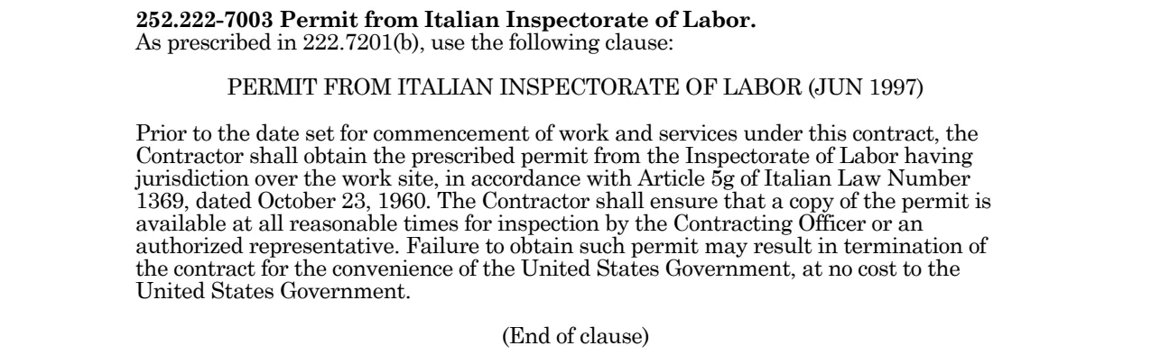 Source page for 252.222-7003