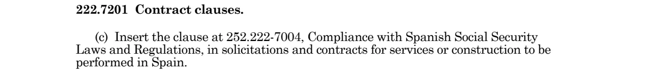 Prescription for 252.222-7004