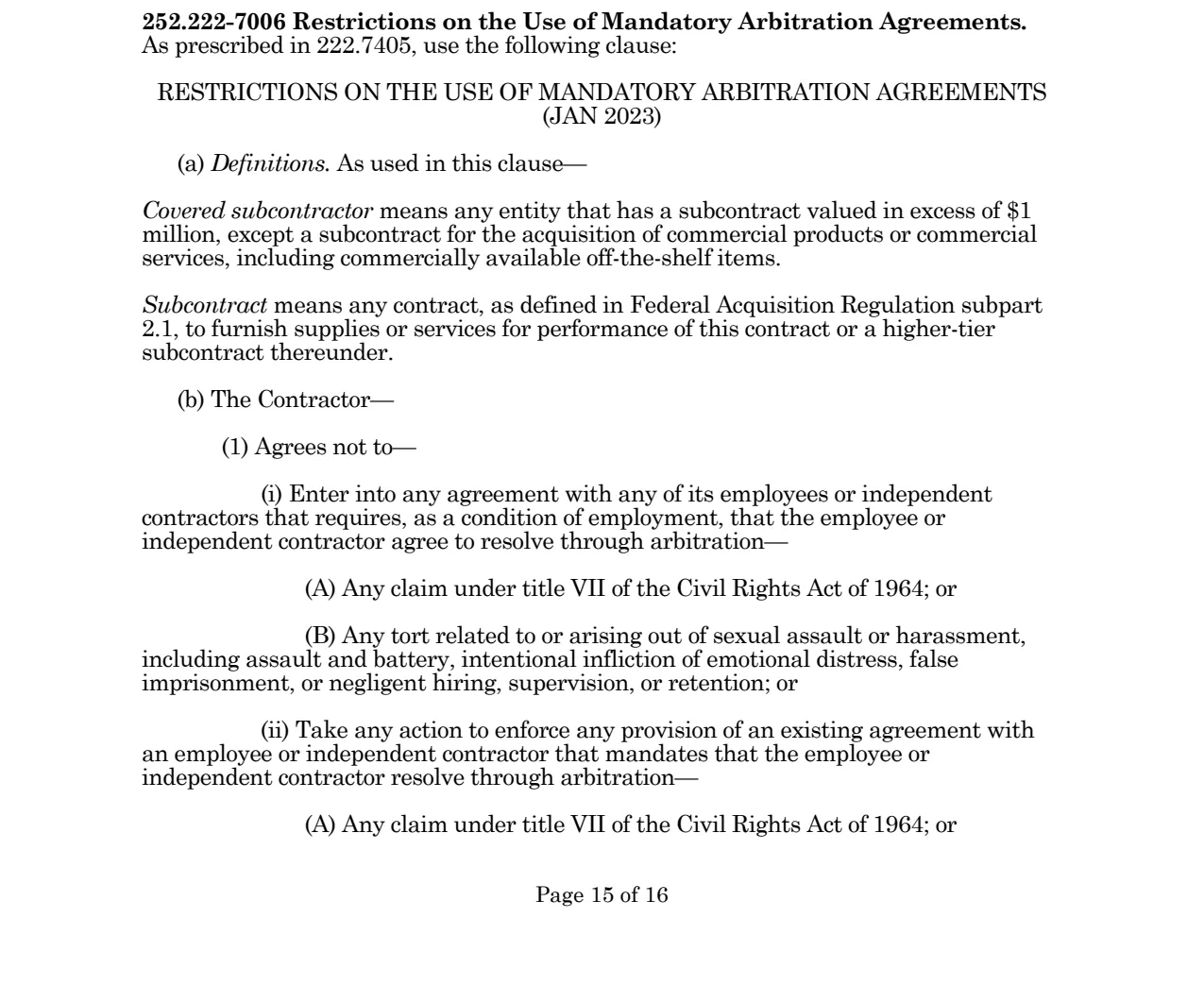 Source page for 252.222-7006