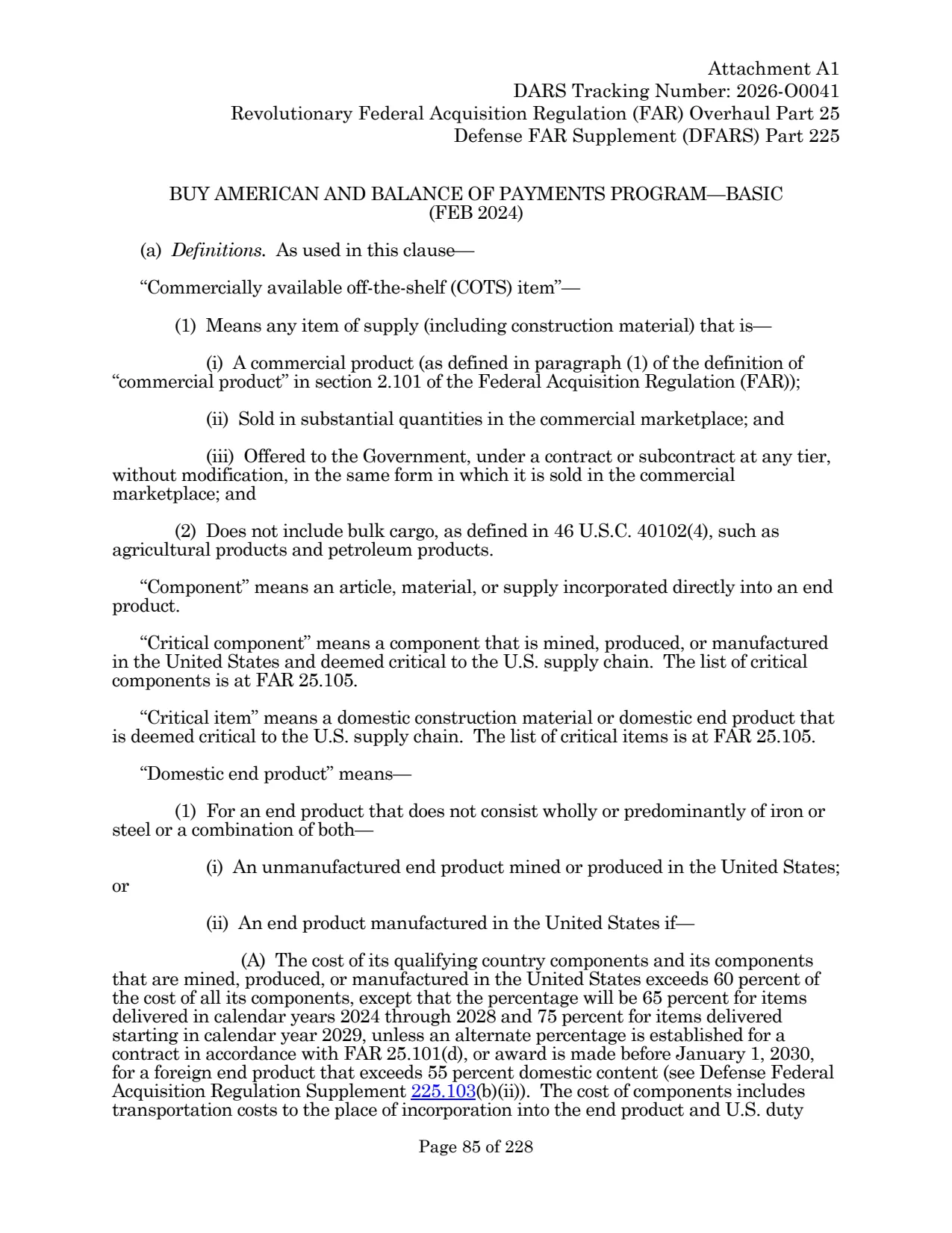 Source page for 252.225-7001