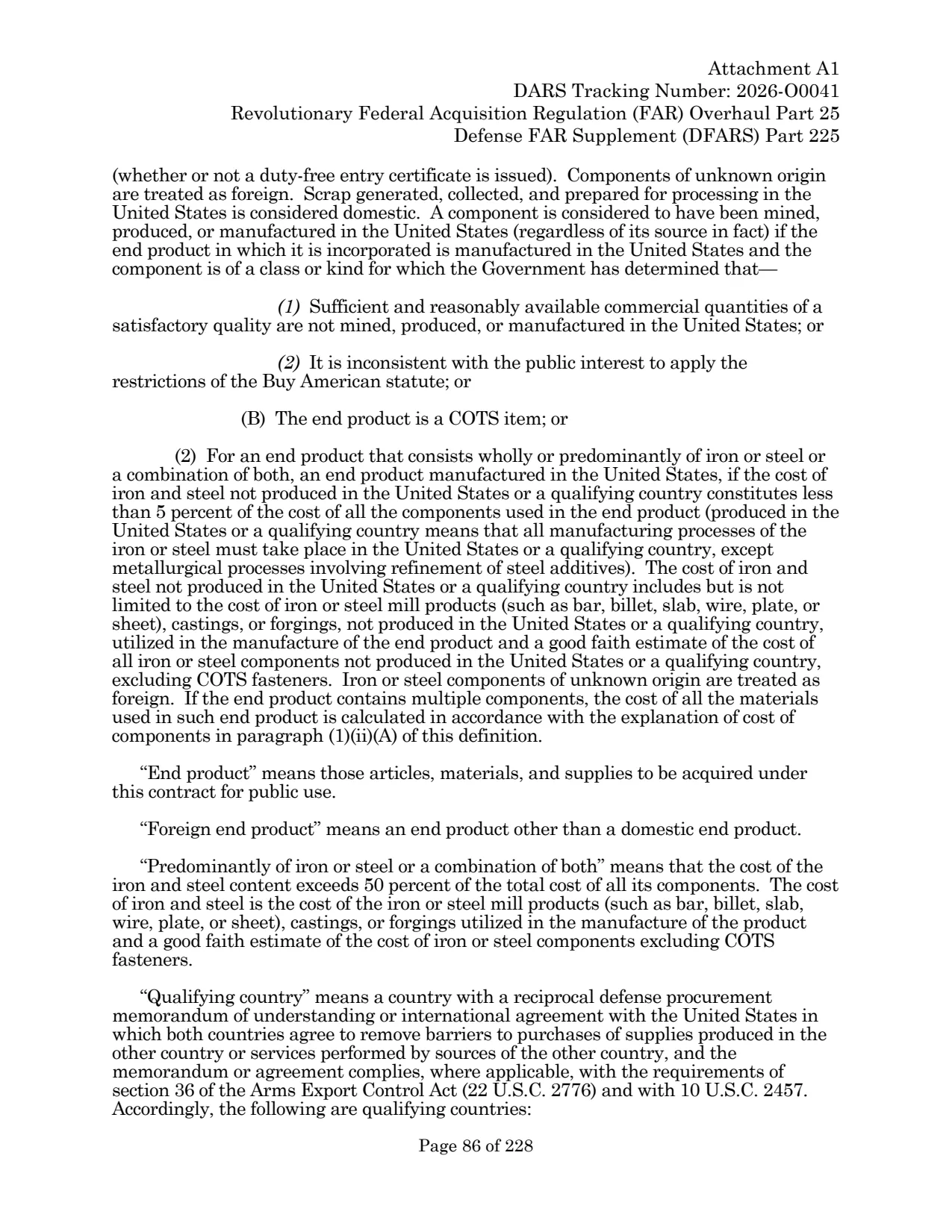 Source page for 252.225-7001