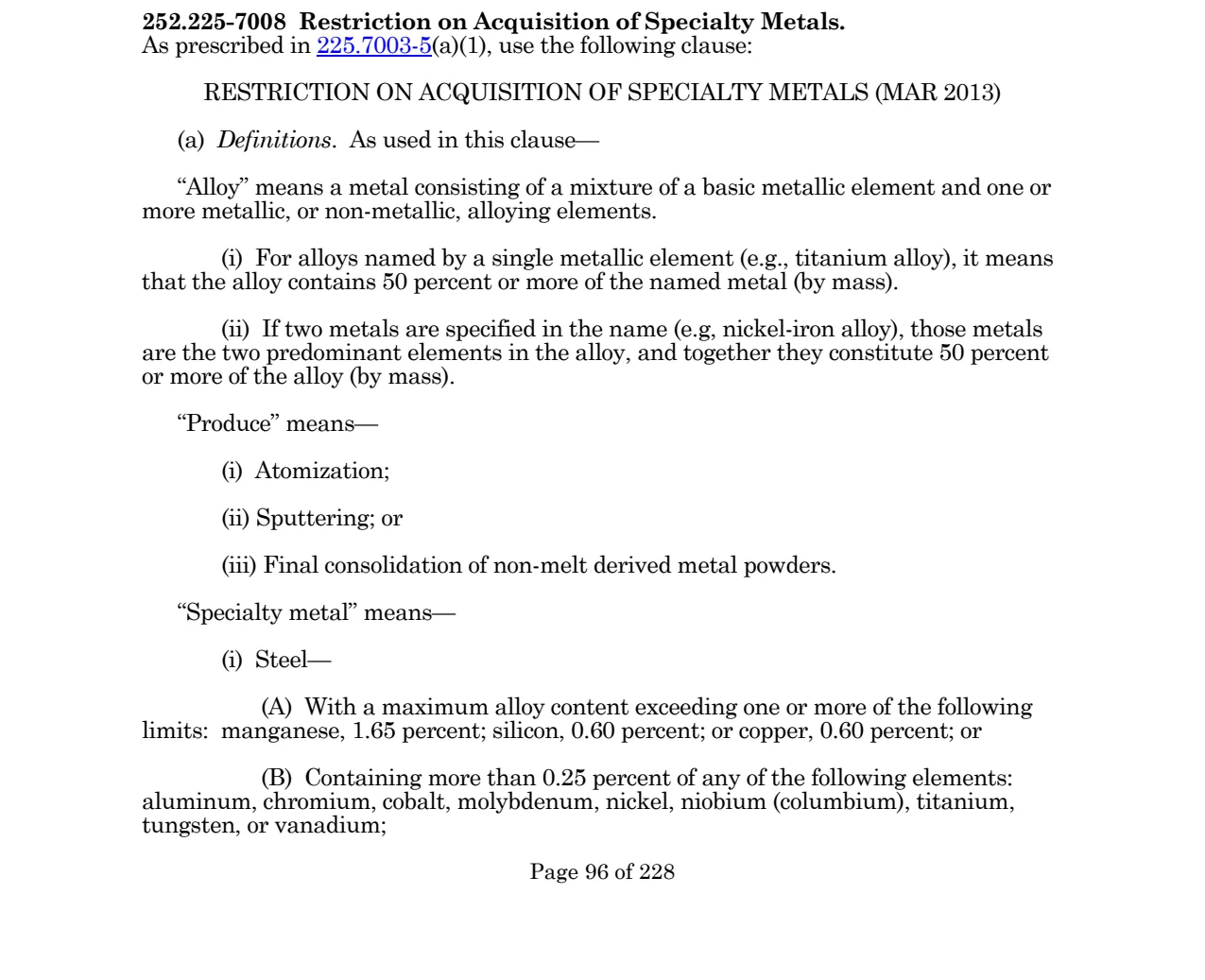 Source page for 252.225-7008