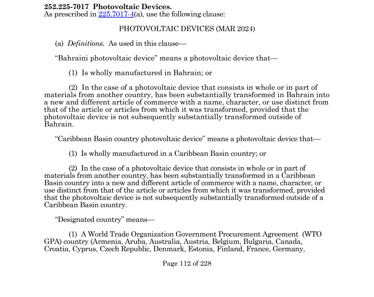 Source page for 252.225-7017