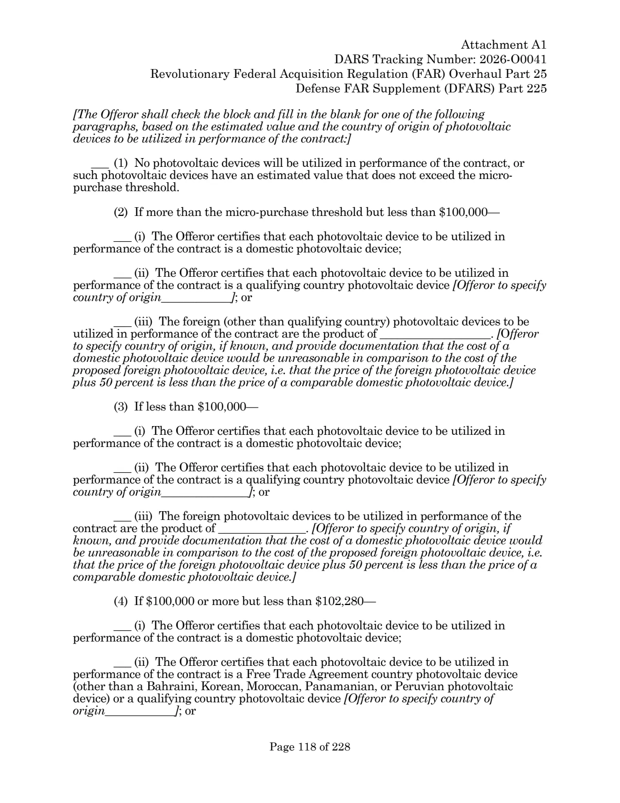 Source page for 252.225-7018
