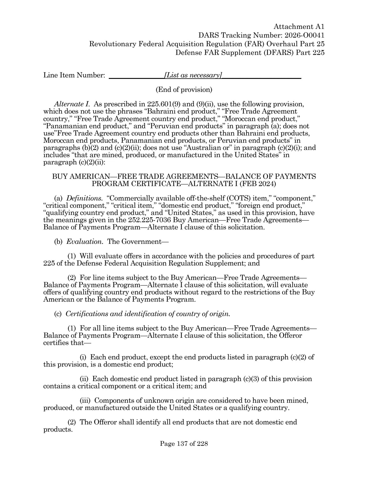 Source page for 252.225-7035