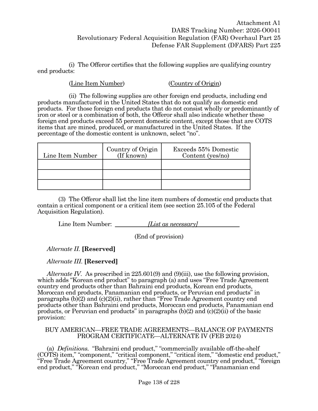 Source page for 252.225-7035