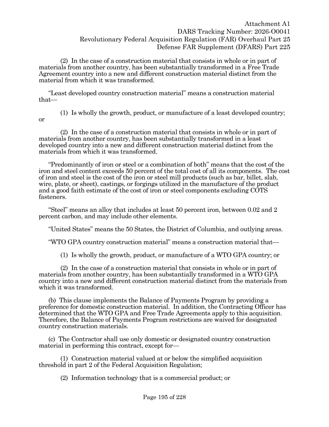 Source page for 252.225-7045