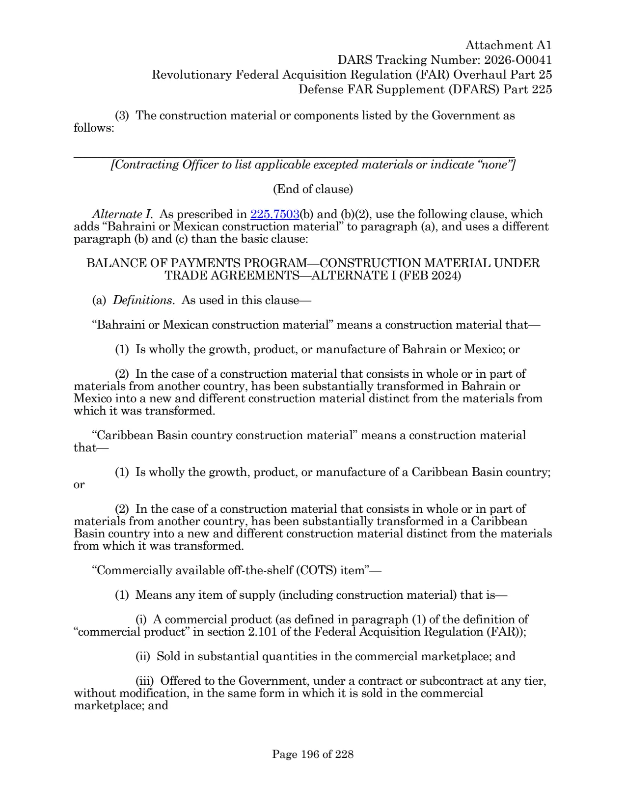 Source page for 252.225-7045