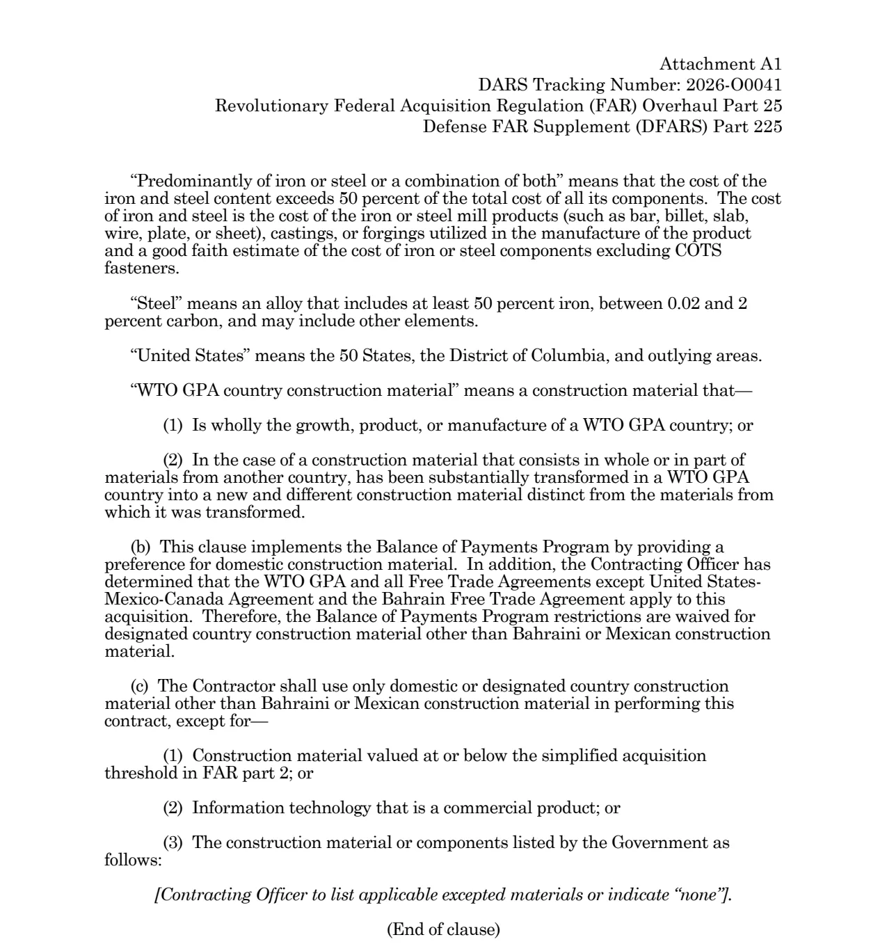 Source page for 252.225-7045