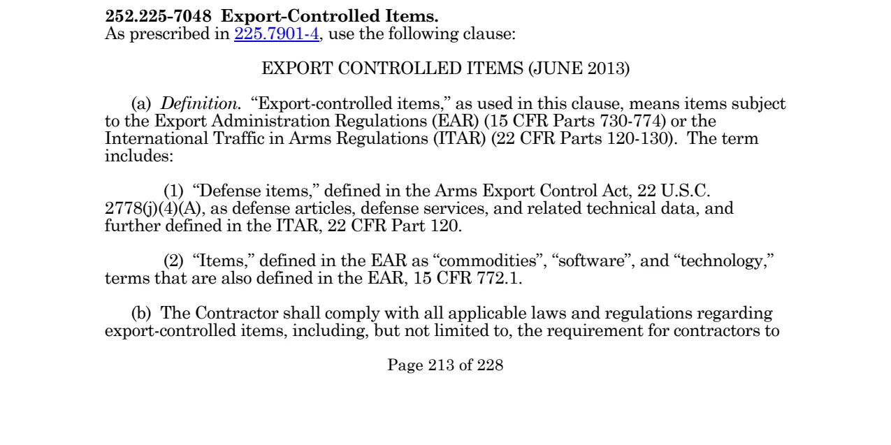 Source page for 252.225-7048