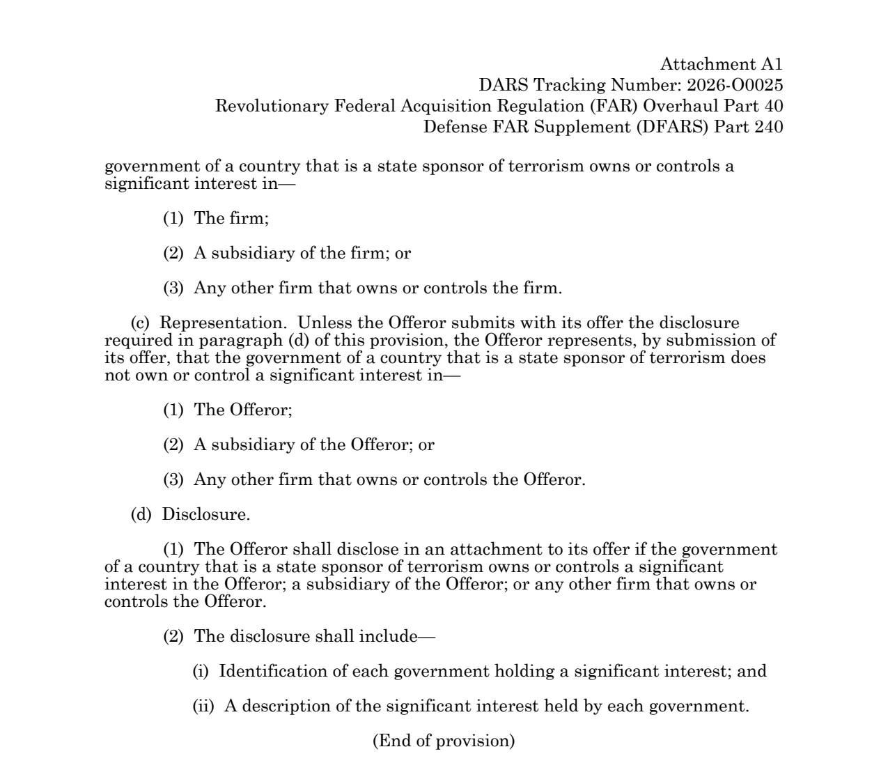 Source page for 252.225-7050