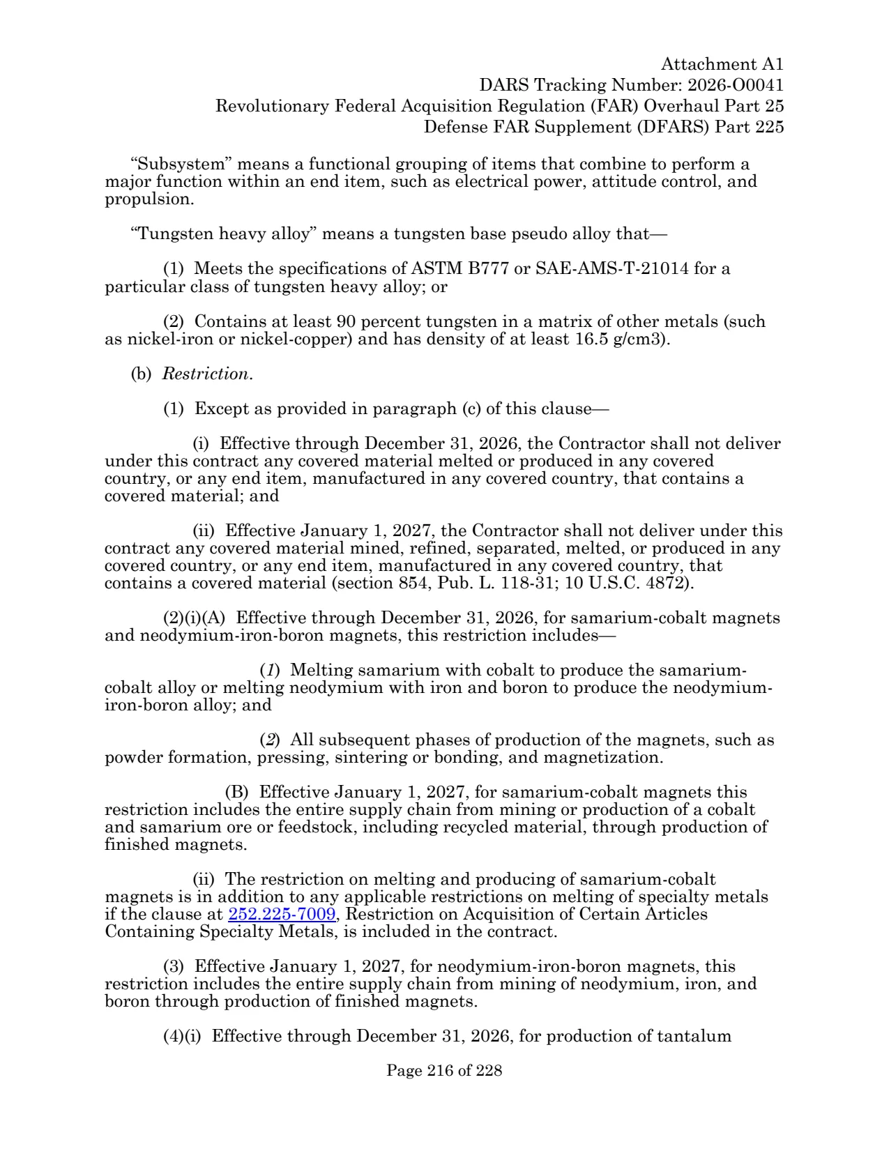 Source page for 252.225-7052