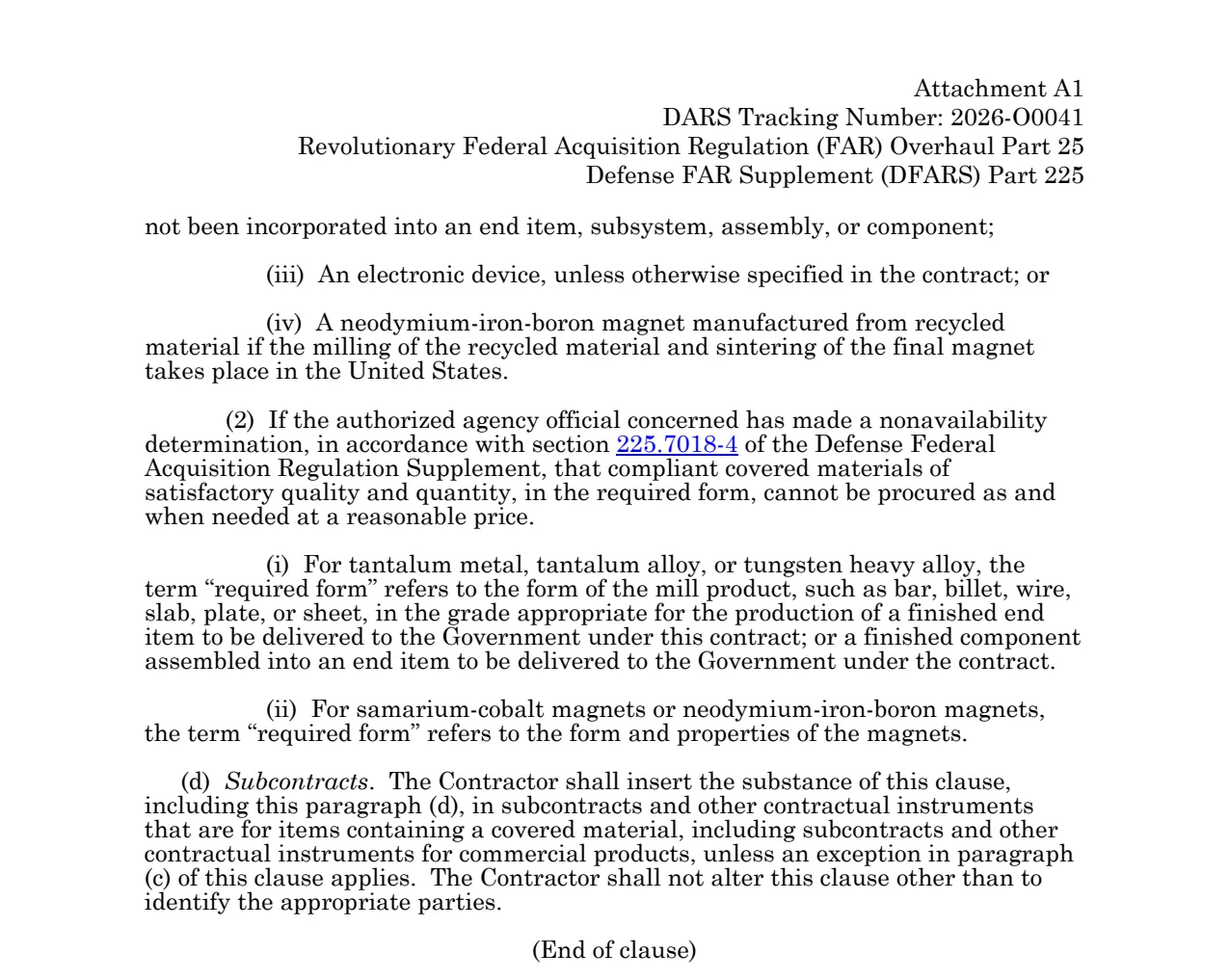 Source page for 252.225-7052