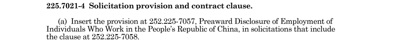 Prescription for 252.225-7057