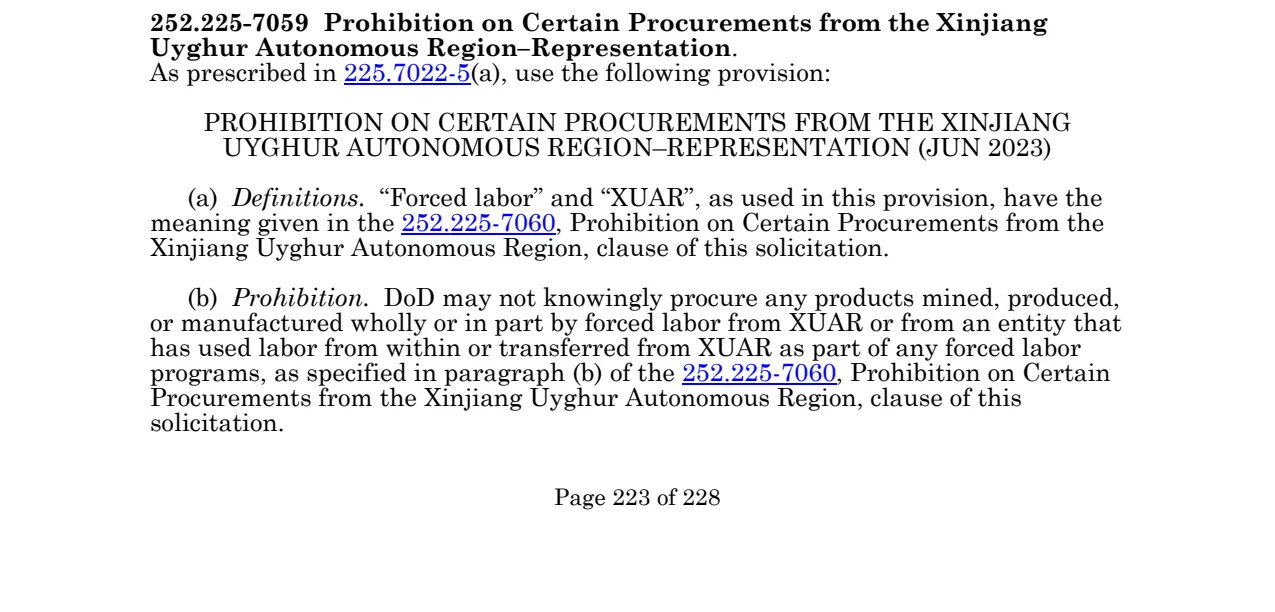 Source page for 252.225-7059