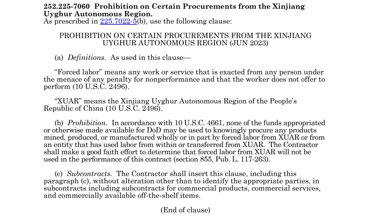 Source page for 252.225-7060