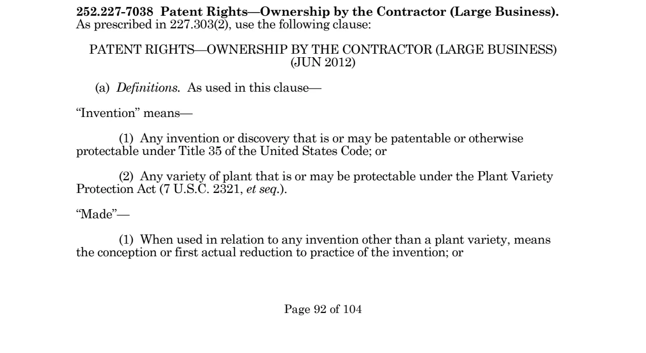 Source page for 252.227-7038