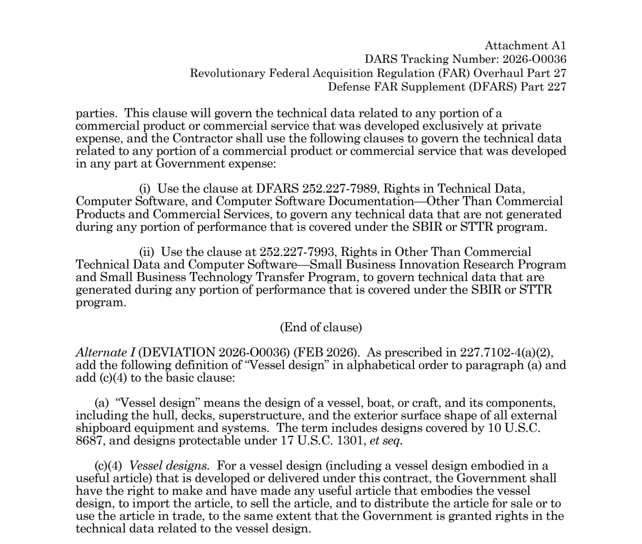 Source page for 252.227-7990