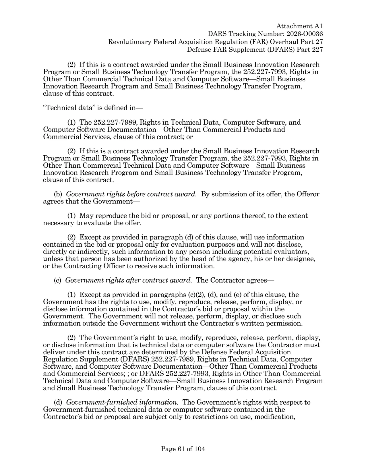 Source page for 252.227-7991