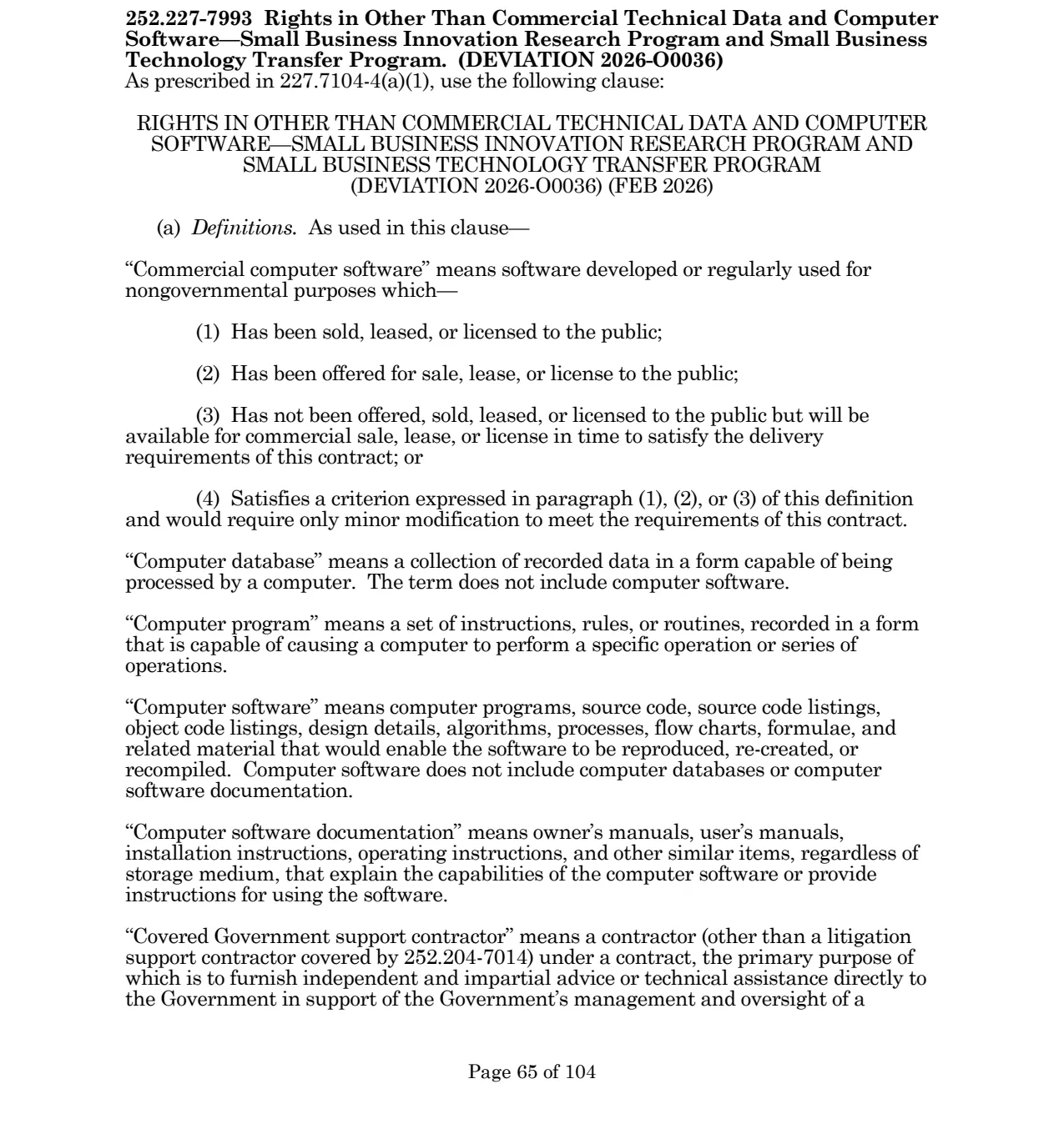Source page for 252.227-7993