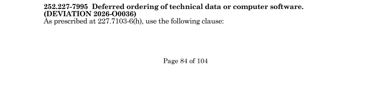 Source page for 252.227-7995