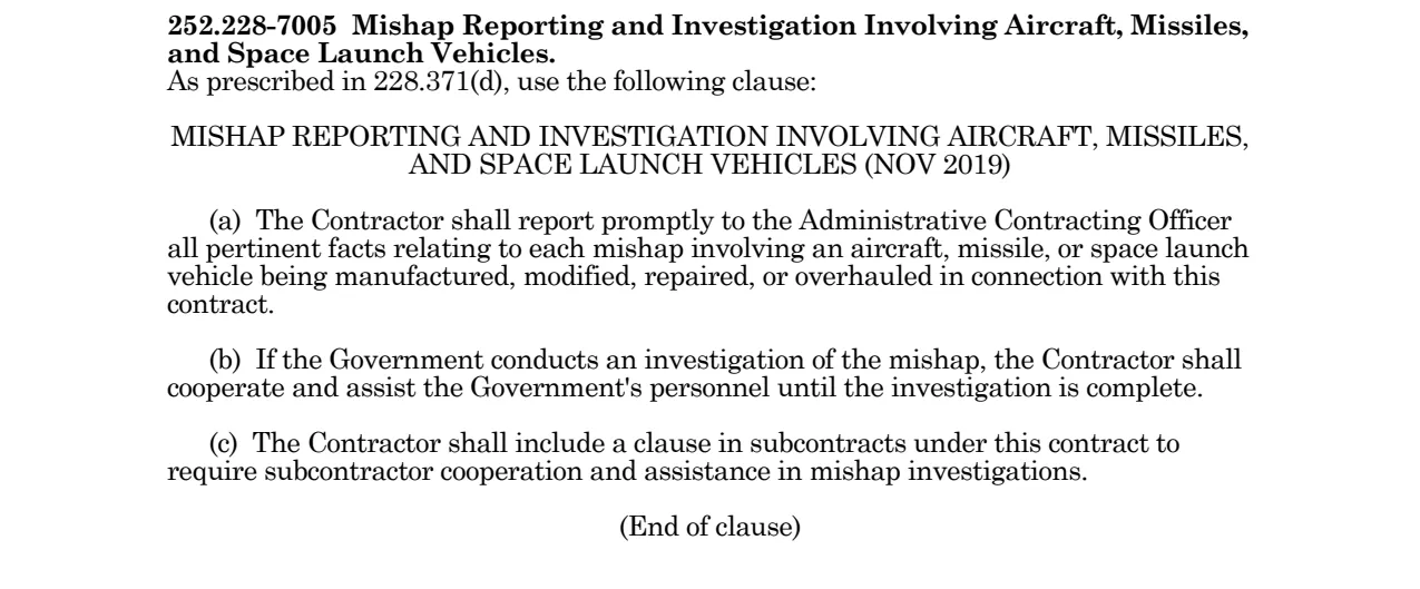 Source page for 252.228-7005